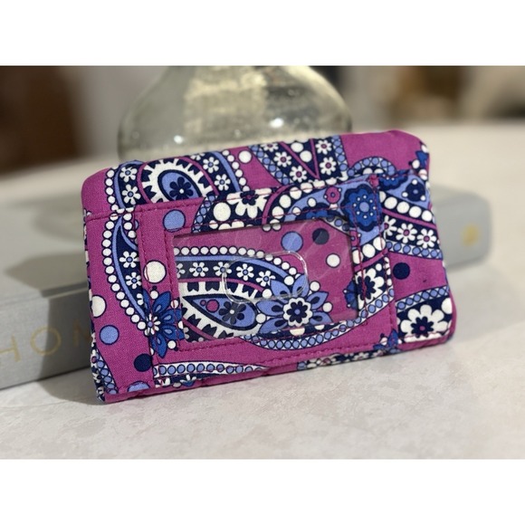 VERA BRADLEY Retired BOYSENBERRY Quilted ONE FOR THE MONEY Taxi Wallet - Picture 2 of 3